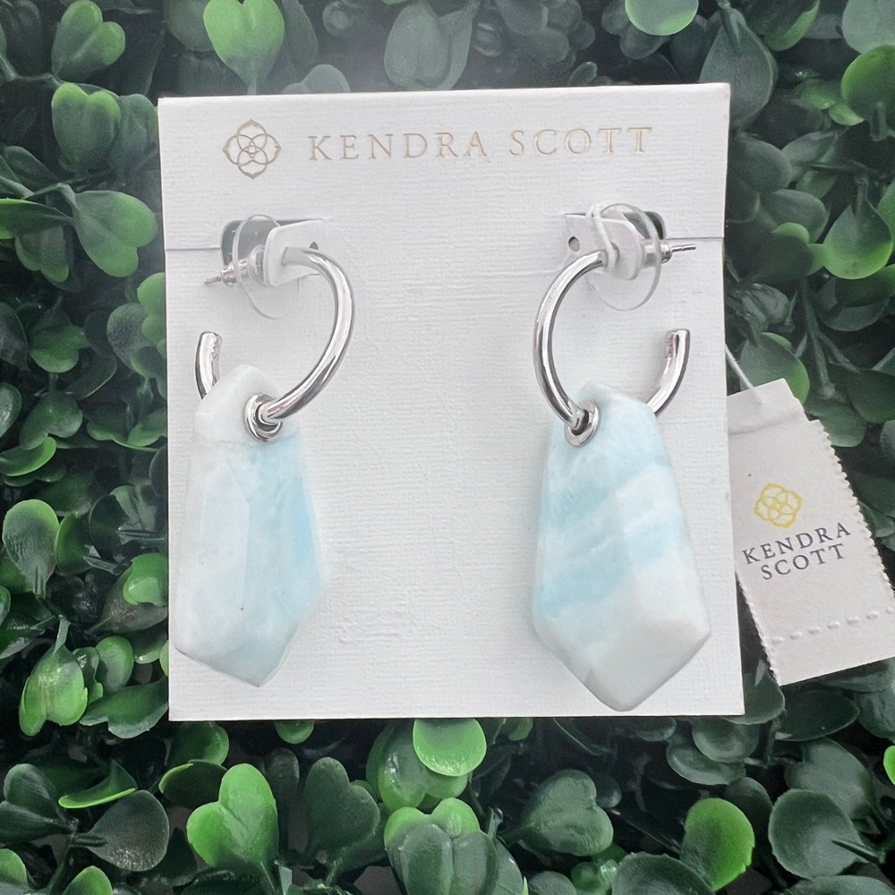 Kendra Scott Ashlyn Statement Huggies Light Blue Mix